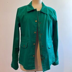 Market & Spruce Women's Vibrant Spring Green Utility Jacket with Stretch